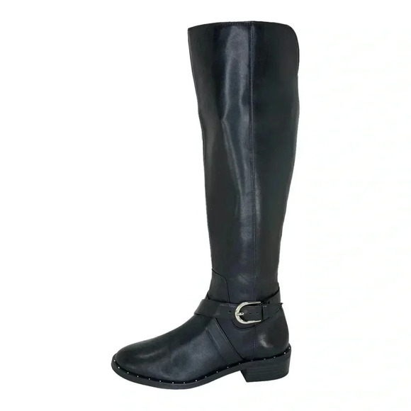 International Concepts Fadora Black Leather Knee High Womens Boots Size 5M - Picture 3 of 11